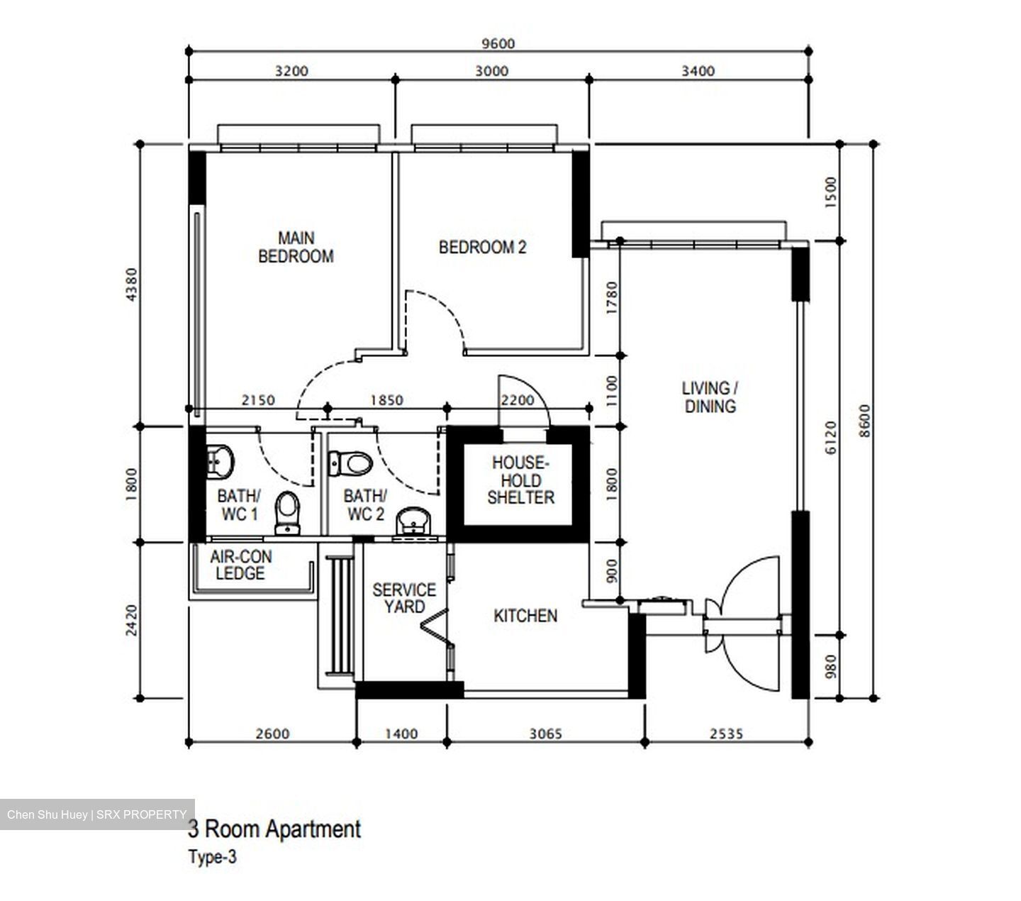 Blk 18D Macpherson Residency (Geylang), HDB 3 Rooms #570887001